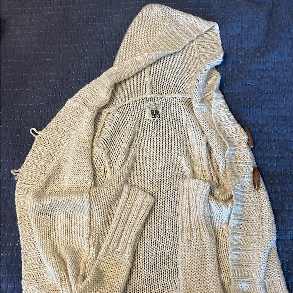 Rip curl  Cream Knit Hooded Cardigan